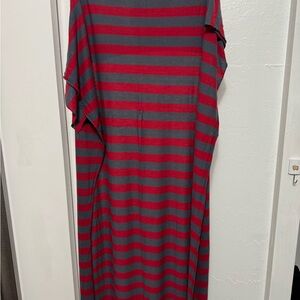 Red and Gray Striped scarf